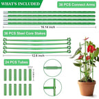 4Pack Tomato Cage for Garden Plant Support, Up to 48inch Garden Stakes Tomato Cage, Tomato Trellis for Potted Plants, Tomato Cages Plant Stakes Trellis for Climbing Plants Vegetables Flowers