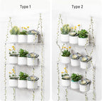 Sumerflos Acrylic Window Boxes Plant Shelves 3 Tier - Clear Hanging Shelf Indoor Jute Twine Adjustable Plant Holder for Window Wall Living Room Balcony Natural