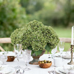 Coferset Lime Green Hydrangea Artificial Flowers 3pcs Lifelike Faux Hydrangea Real Touch Fake Flowers for Home Wedding Office Party Living Room Decoration,22inch
