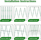 Cucumber Trellis, A-Frame Sturdy Garden Trellis for Raised Bed, Plant Support for Climbing, Plant Trellis for Bean Pea Rose Vine Plants, Plant Grow Support for Outdoor Raised Bed