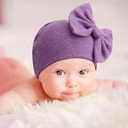 BQUBO Newborn Baby Girls Hats Mittens Set Hospital Hat Beanie Infant Bow Hats Baby Cotton Gloves for 0-6 Months