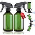 2 Packs Plastic Spray Bottles 360°Water Spray Bottle for Cleaning - 10 oz/300 ml Upside Down Spray Bottle Refillable Small Squirt Bottle with Adjustable Nozzle for Hair, Cooking, Plant, Pet (Green)