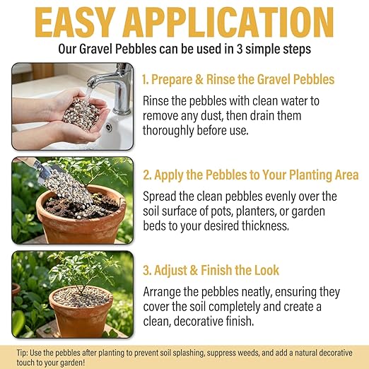 18lb Succulent and Cactus Gravel Pebbles, 1/5 Inch Mixed Color Natural Rocks for Fish Tank, Indoor Plants, Aquarium, Vases, Landscaping