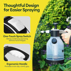 MAYGROVE 0.4 Gal Pump Sprayer, Hand Water Spray Bottle for Indoor Plant, Clear Plant Sprayer with Side Filling Port, Measuring Cup, Adjustable Nozzles, Safe Pressure Relief Valve