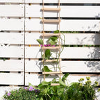 Yohsnor 2PCS Chain Trellis for Climbing Plants - Natural Wood Indoor Plant Support, Durable 6.5 Inch by 4 Feet Design, Perfect for Pothos, Ivy, and Vines with Easy Installation Hook