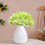 65Pcs Green Hydrangea Artificial Flowers Bulk，Realistic Silk Fake Flowers with Stems，Faux Hydrangea Flowers for Wedding Home Decor Centerpieces Living Room Garden Party Baby Shower Decoration