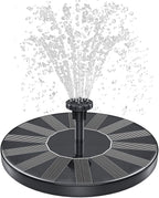 Solar Fountain, 1.5W Solar Bird Bath Fountains Pump Floating Solar Powered Water Fountain with 6 Nozzles and Fixer, Solar Fountain for Bird Bath, Outdoors, Garden, Pond, Pool