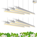 Barrina T8 Grow Light, 252W(6 x 42W, 1400W Equivalent), Full Spectrum, LED Grow Light Strips, T8 Integrated Growing Lamp Fixture, Grow Shop Light, with ON/Off Switch, 4FT 6 Packs, Yellow
