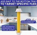 Fly Stick Sticky Fly Traps for Indoors Outdoor 4pk. Non-Toxic Super Sticky Hanging Flies Catcher Paper Tape Strips for Home. Catches All Bugs and gnats. Indoor Outdoor House Flying Insect Trap.