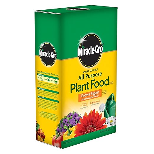 Miracle-Gro Water Soluble All Purpose Plant Food - Fertilizer for All Indoor or Outdoor Plants Including Roses, Flowers, Vegetables, Houseplants, Trees, and Shrubs, 12.5 lbs.