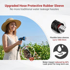 Lefree 50ft Metal Garden Hose - Heavy Duty 304 Stainless Steel Flexible Water Hose, No Kinks & Leak-Proof with Upgraded Handle, 10-Function Spray Nozzle for Balcony, Patio, Small Yard, Car Wash