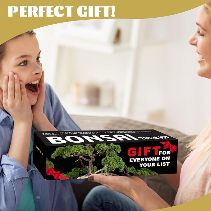 Bonsai Tree Kit with Complete Growing Starter Kit, Great Potted Growing DIY Gift for Adults