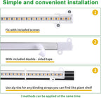 8.6'' Mini LED Grow Light Strips, Full Spectrum 3000K, 52 LED Plant Light with 3/9/12H Timer, 10 Dimmable Levels for Seedling, Succulent and Plant Shelf, 2 Head
