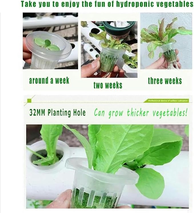 FLTRGO Hydroponics Growing System, Hydroponics Growing System Tower, PVC Pipe, 108 Holes, for Planting Vegetables, Indoor Garden System Tall Hydroponics System Outdoor