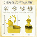 Metal Solar Water Fountain with Backup Battery,Outdoor Bird Bath Fountain,Solar Fountain Bird Bath for Garden, Patio & Yard Decor,Solar Powered Water Fountain Working at Night for at Least 6 Hours