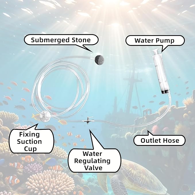 Drip Acclimation Kit for Aquarium, Adjustable Precision Slow Drip System to Reduce Stress, Prevent Osmotic Shock, Safe Acclimation for Shrimp, Fish