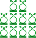 uxcell 100Pcs Plant Climbing Wall Fixture Clips, Plant Fixer Self-Adhesive Hooks Wire Fixing Supporting for Indoor Outdoor Decoration and Cable Wire Fixing (Green, 19mm/0.75")