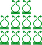uxcell 100Pcs Plant Climbing Wall Fixture Clips, Plant Fixer Self-Adhesive Hooks Wire Fixing Supporting for Indoor Outdoor Decoration and Cable Wire Fixing (Green, 19mm/0.75")