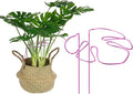 M METERXITY 1-Pack Monstera Plant Support, 11x5.9 Inch Reusable Sturdy Alloy Plant Support Stakes Unique Design for Potted Plants Flowers/Vegetables/Indoor Outdoor Climbing Plants [Pink]