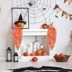 BLEUM CADE Fake Hanging Plants, 4pcs Artificial Hanging Plant, Faux Orange Vines Hanging Plant for Wall Home Living Room Indoor Outdoor Fall Decor (No Baskets)