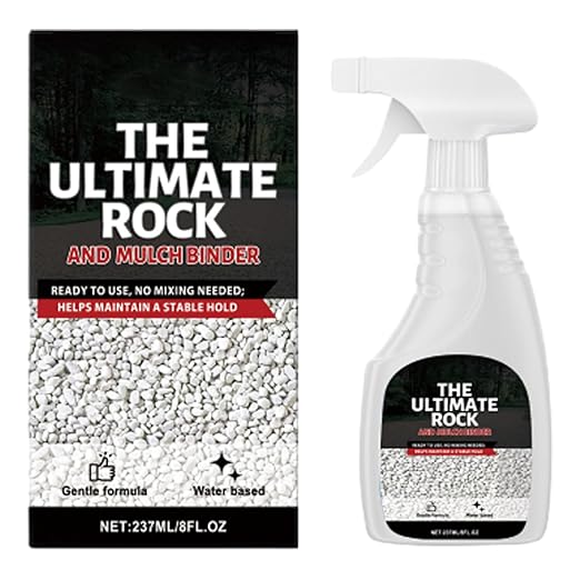 Spray-On Rock & Mulch Binder, Mulch & Rock Glue for Landscape, for Rocks, Gravel, Bark & Mulch - Weather-Resistant, Non-Toxic, Plant & Pet Safe Garden Binder (1pc)