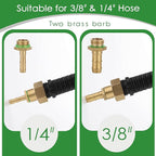 Sprayer Wand,Adjustable Universal Sprayer with 3/8" Brass Barb, Stainless Steel Replacement Sprayer Wand with Shut off Valve (44 Inches Sprayer Wand)