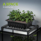 Indoor Greenhouse with Grow Light, Mini Greenhouse with 4 Pack 36W Grow Lights for Indoor Plant, Seed Start, Seedling, Seed Trays, 11.8" W x 15.7" L x 59" H