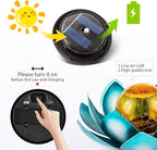 AIINY Solar Light Outdoor(2Pack), Art Crackle Globe Glass Lotus Decoration, Solar LED Waterproof Blue Metal Flower Lights for Patio,Lawn,Walkway,Tabletop
