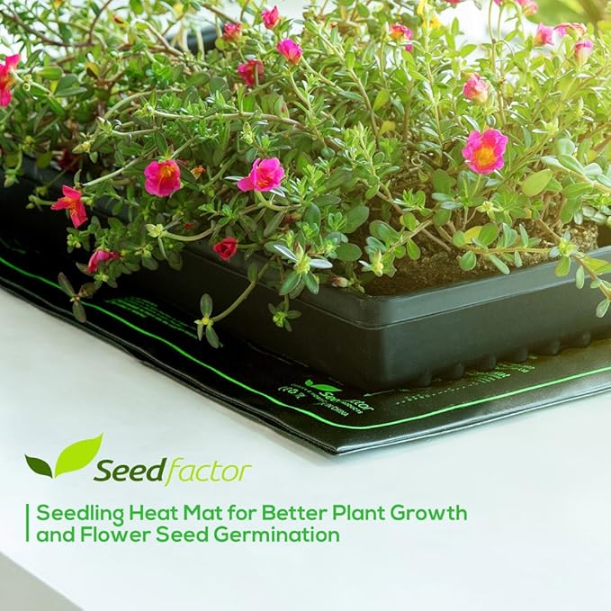 MET Certified Seedling Heat Mat, Seedfactor Waterproof Durable Germination Station Heat Mat, Warm Hydroponic Heating Pad for Indoor Home Gardening Seed Starter(10" x 20")