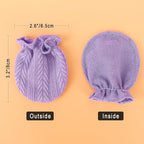 BQUBO Baby Turban Hats and Mittens Set Newborn Infant Hospital Hats Caps with Bows for Baby Boys Girls 0-12 Months