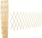 Bamboo Trellis 36x92 Inch, Expandable Fence 3ft by 8ft, Outside Lattice Fence, Reusable Decorative Fence for Climbing Plants Support or Outdoor Yard
