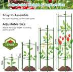 Riare 2 Pack 4 FT Tomato Cages for Garden- 48inches Heavy Duty Garden Stakes, Adjustable Tall Tomato Plant Support Tomato Trellis Cage for Pots, Raised Garden Bed, Climbing Vegetables Plants Flowers