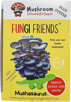 Blue Oyster Mushroom Grow Kit (5 lbs) | Mushasaurus | Beginner-Friendly & Easy to Use | Handmade in USA (1 Blue Oyster Mushroom Grow Kit)
