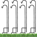 AshmanOnline Ashman Shepherd's Hooks 35 Inch (8 Pack), Black, Made of Premium Metal for Hanging Solar Lights, Bird Feeders, Mason Jars, Christmas Lights, Lanterns, Garden Stakes and Wedding Décor.