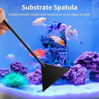 Tifanso Aquarium Aquascape Tools Kit - 4 in 1 Terrarium Decor Supplies with Long Tweezers Feeding Tongs, Aquarium Scissors, Algae Scraper, Live Fish Plants Tank Accessories Cleaning Trimming Kit