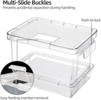4 Pcs Mealworm Breeding Kit - to Breed Live Mealworms, Clear Mealworm Farm Containers for Live Mealworms, Reptiles, Lizards, Frogs,Tortoises (5.3"x3.5"x4")