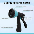 AUTOMAN Recoil Garden Water Hose 15 ft, EVA Curly Water Hose with Brass Connectors,Garden Hose Coil,Includes 7-Pattern Function Sprayer,Retractable,Corrosion Resistant Garden Coil Hose.