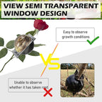 Tree Root Growing Box, Air Layering Pods Propagation Kit, Reusable Half Transparent Plants Asexual Reproduction Grafting Ball with Zip Ties for Fast Propagation Plants (6pcs Meidum + 6pcs Large)