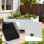 Elevated Resin Planter Box with Precision Drainage Raised Garden Bed for Vegetables, Herbs, and Flowers Ideal for Urban Patios, Balconies, and Yards