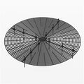 Plant Pot Grids 3pcs Flower Pot Cover Grid Garden Soil Guard Plant Protector Home Indoor Repel Cat Dog Protection(Black,52cm)