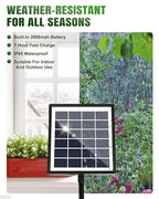 Breeze Touch Solar Drip Irrigation Kit 50FT, Automatic Garden Watering System with Timer, Draws Water from Container, Supports 15 Pots for Balcony, Patio, Indoor & Outdoor Plants