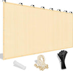 Shade&Beyond 90% Sun Shade Cloth with Grommets, 10' X 10' Pergola Shade Cover Canopy, Mesh Tarp Sun Screens for Patio, Outdoor, Garden, Backyard, Wheat