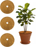 Coco Coir Mulch for Landscaping, 16 Inch Coconut Liners for Planters, 3 Pcs Coconut Fiber Tree Ring, Plant Covers from Animals,Dirt and Tree Protectors