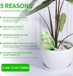 4 Pcs Plant Watering Globes Self Watering Planter Insert Plants Top Fill Water Device Plastic Water Bulbs Slow Release Terracotta for Plants, Green