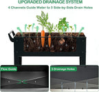 2-Pack 32”Height Elevated Raised Garden Bed with Wheels & Storage Shelf, 400 Lbs Capacity, Anti-Rust, Space-Saving Planter for Vegetables, Herbs, Patio, Balcony, Backyard