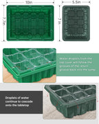 Seed Starter Tray Medium Size 4 Packs, Seed Starter Kit with Upgraded 24 Full Spectrum LEDs, Adjustable Brightness and Timer, with Drainage Holes, Tools and Labels for Indoor Plant Growing