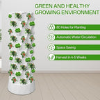 Hydroponic Tower, 14-Layer Hydroponics Growing System Kit with 70 Slots, Vertical Garden System with 20L Water Tank and Pump for Indoor Outdoor Home, Balcony & Patio (80 Slots)