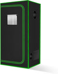 MELONFARM 2x2 Grow Tent, 24"x24"x63'' High Reflective 600D Diamond Mylar Canvas with Observation Window and Floor Tray for Hydroponic Indoor Plant Growing