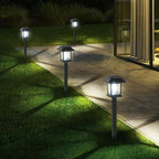 Greluna Solar Lights Outdoor, 6 Pack 6000K Waterproof Auto On/Off Solar Pathway Lights for Garden, Landscape, Path, Yard, Patio, Driveway, Walkway Decor