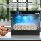 Smart Mushroom Grow Box Automatic Humidification and Water Spray,Mushroom Grow Chamber with Grow Light,Smart Mushroom Monotub Growing Kit 16x11X13 inches with LCD Screen, Smart Growing Tent